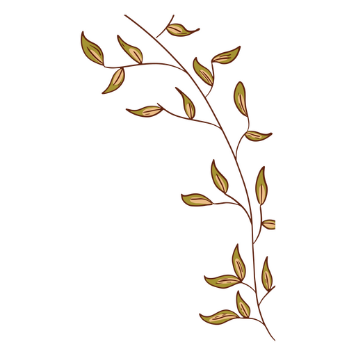 Icono de hada de rama de hojas m?sticas Diseño PNG
