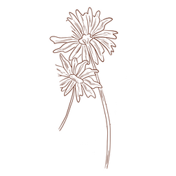 Mystische Blumenfee einfaches Strichsymbol PNG-Design