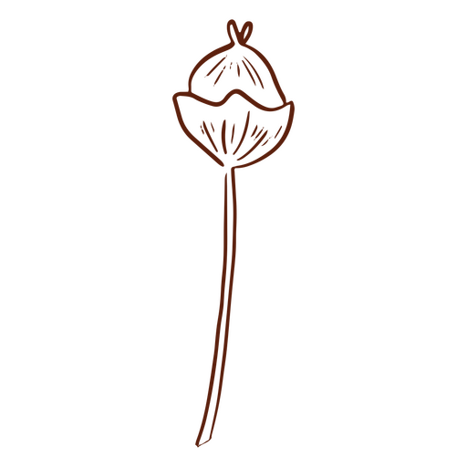 Ícone de traço simples de fada de broto de flor mística Desenho PNG