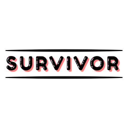 Palavra de sobrevivente retrô Desenho PNG