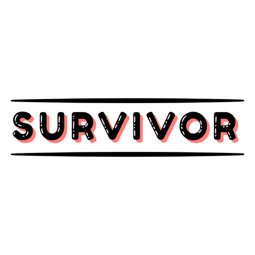 Survivor word retro PNG Design