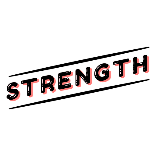 Strength retro word PNG Design