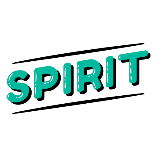 Spirit gr?nes Retro-Wort PNG-Design