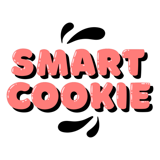Smart Cookie rosa gl?nzendes Zitat PNG-Design