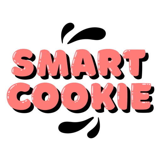 Smart Cookie rosa glänzendes Zitat PNG-Design