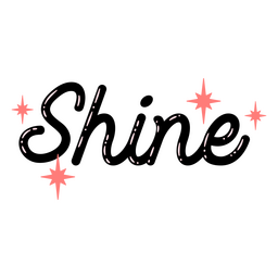 Shine word with sparks PNG Design