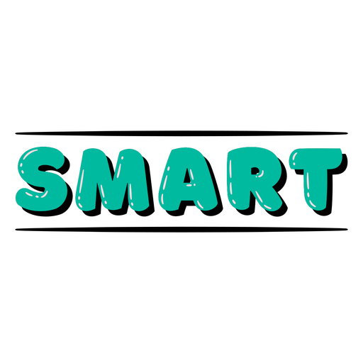 Smart green word PNG Design