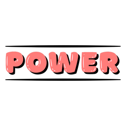 Power word pink PNG Design Transparent PNG