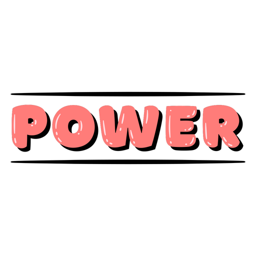 Palabra de poder rosa Diseño PNG