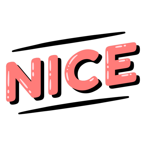 Nice pink glossy word PNG Design