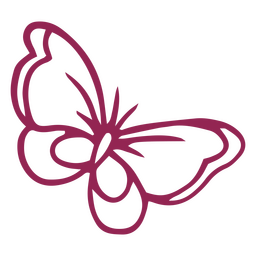 Purple butterfly stroke PNG Design