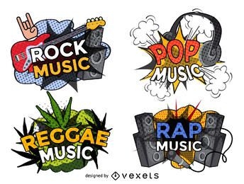 Logos von Musikgenres