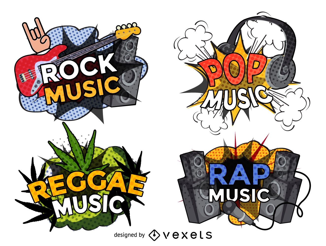 Logos von Musikgenres