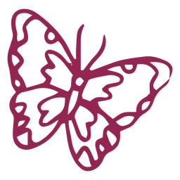 Butterfly with big wings stroke PNG Design