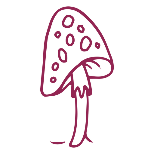 Trazo púrpura de hongo alto Diseño PNG