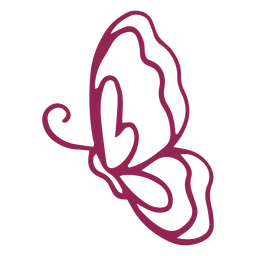 Butterfly stroke profile PNG Design