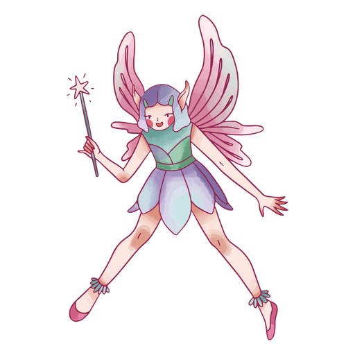 Fairy wand creature PNG Design