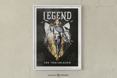 Legend viking poster design