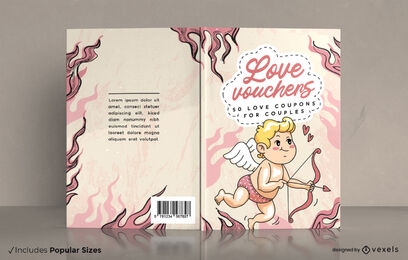 Love vouchers Valentine's Day book cover design