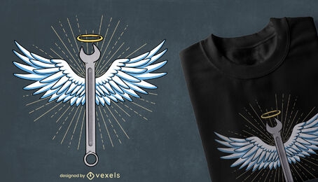 Design de camiseta de chave de anjo