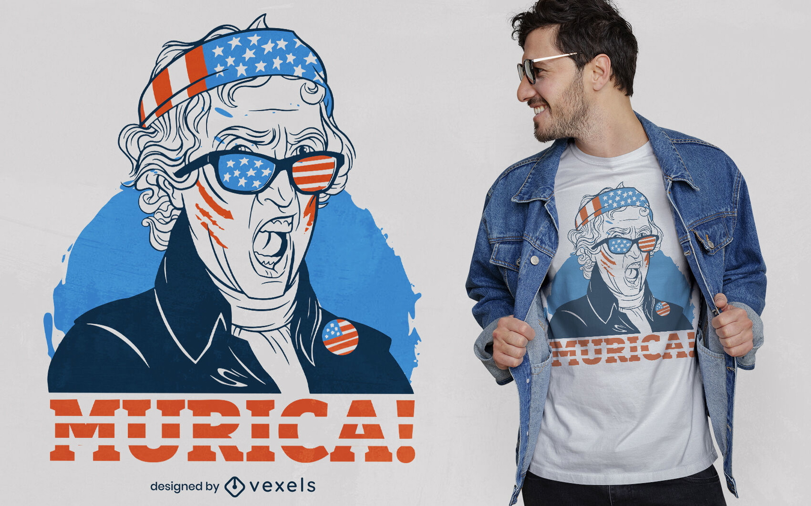 Diseño de camiseta de Thomas Jefferson