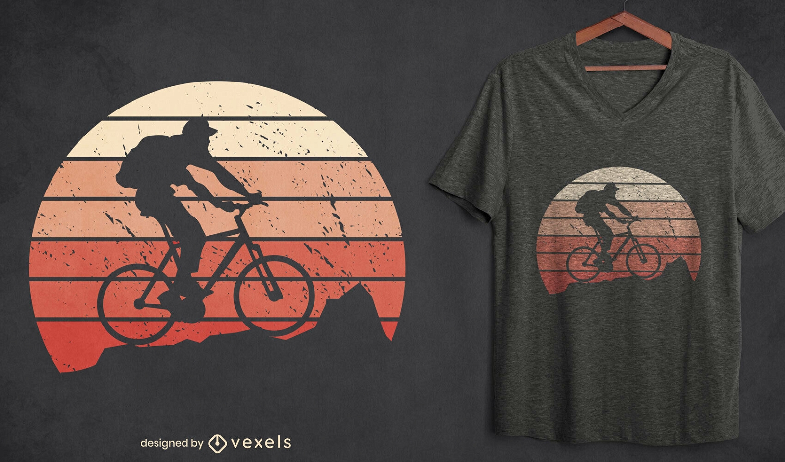 Mountain bike silhouette t-shirt design