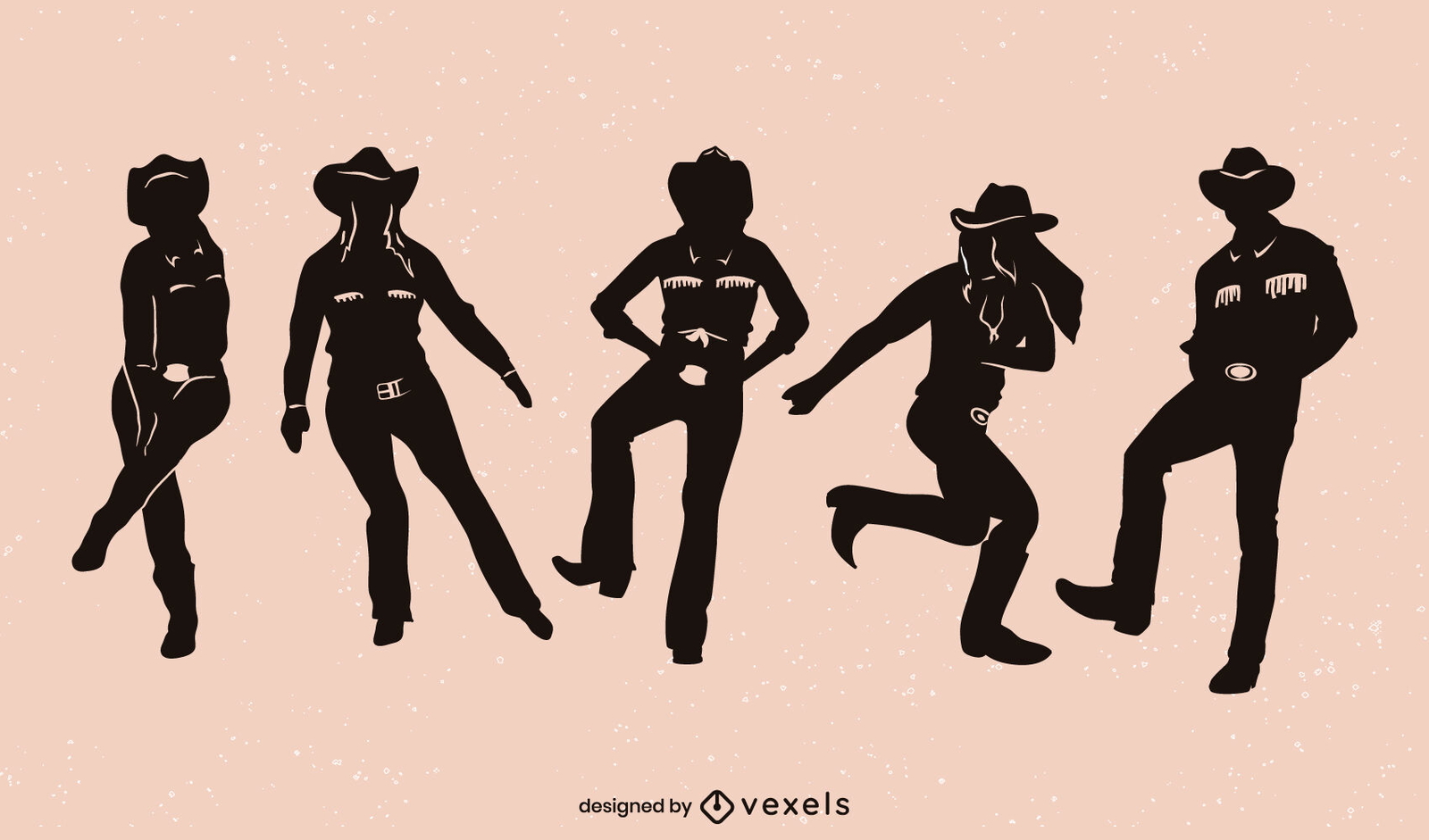 Silhouettenset für Line-Dance-Leute