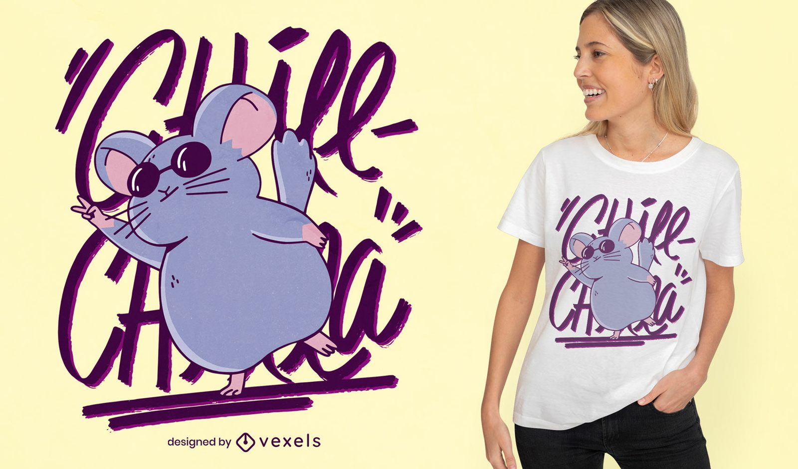 Diseño de camiseta chill-chilla