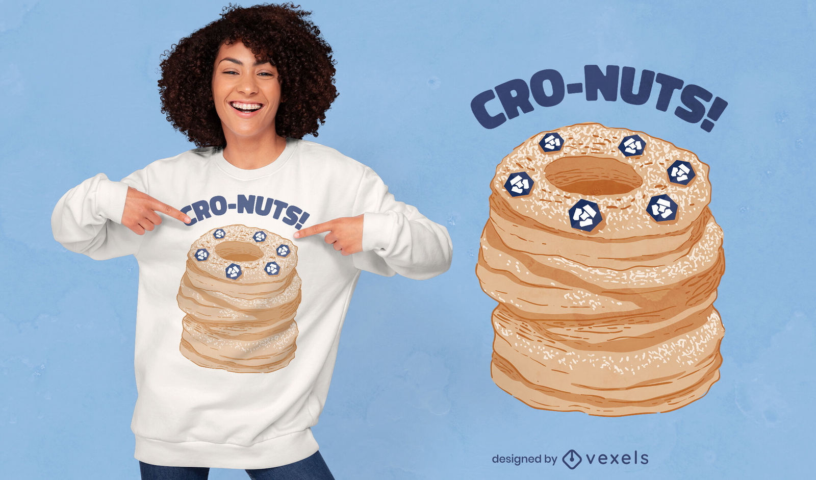 Diseño de camiseta de cronuts criptográficos