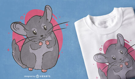 Chinchilla animal rodent t-shirt design
