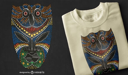 Diseño de camiseta de máscara africana tradicional