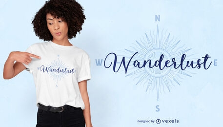 Diseño de camiseta Wanderlust