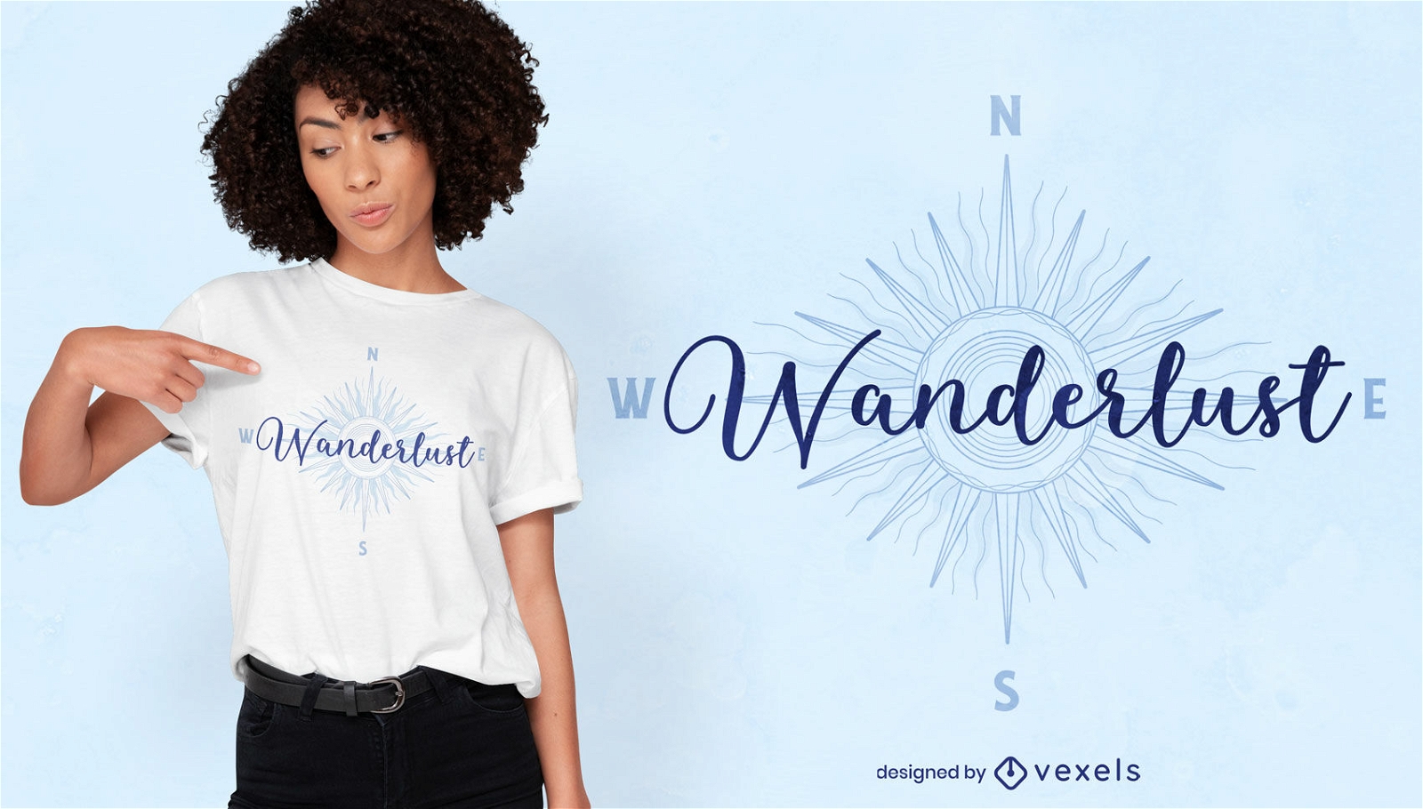 Design de camiseta Wanderlust