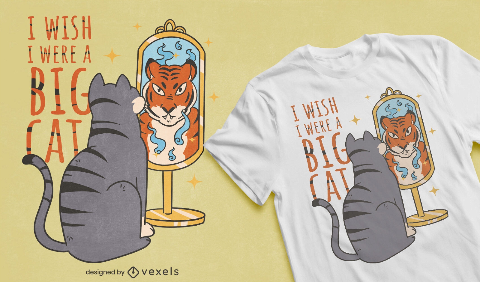 Cat self-esteem t-shirt design