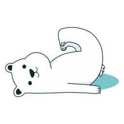 Netter Eisbär-Tier-Yoga-Charakter PNG-Design