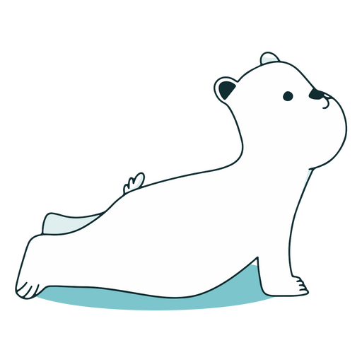 Netter Eisbär-Yoga-Tiercharakter PNG-Design