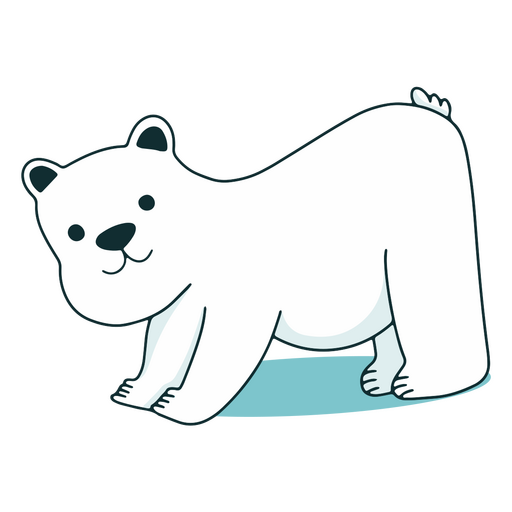 Yoga-Pose niedlicher Eisbär-Tiercharakter PNG-Design