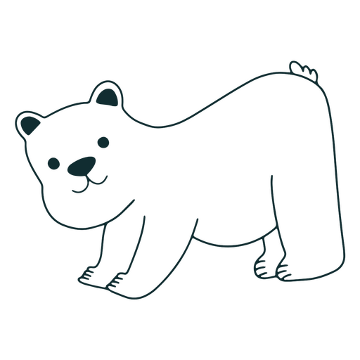 Cute yoga polar bear character PNG Design