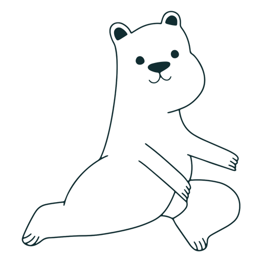 Netter Eisbär-Yoga-Charakter PNG-Design