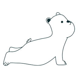 Netter Charakter des Yoga-Eisbären PNG-Design