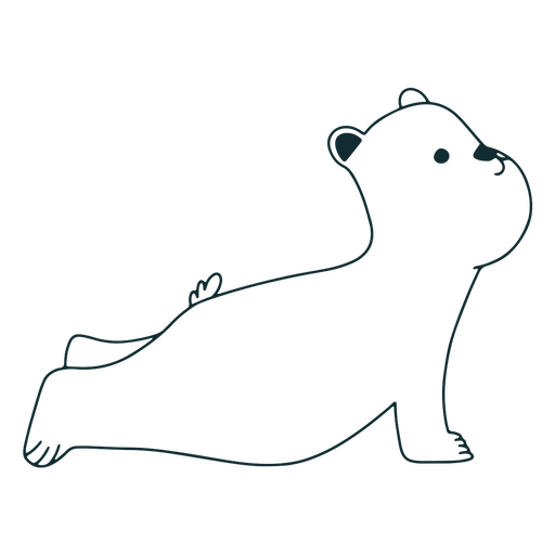 Lindo personaje de oso polar de yoga Diseño PNG