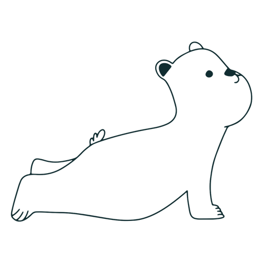 Netter Charakter des Yoga-Eisbären PNG-Design