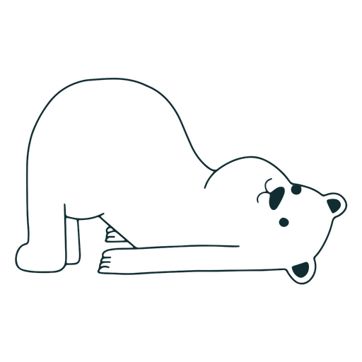 Eisbär süßer Yoga-Pose-Charakter PNG-Design