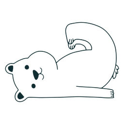 Eisbär süßer Yoga-Charakter PNG-Design