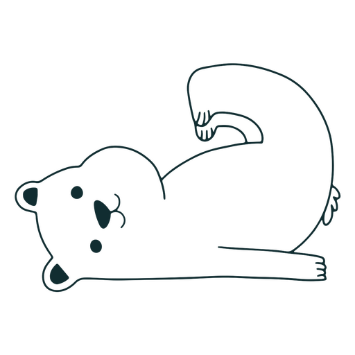 Eisbär süßer Yoga-Charakter PNG-Design