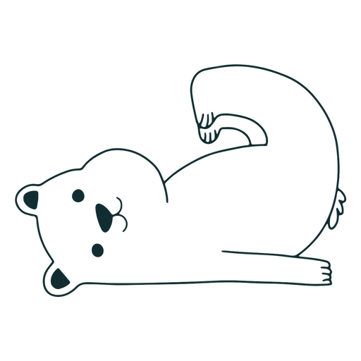 Personagem de ioga fofo urso polar Desenho PNG