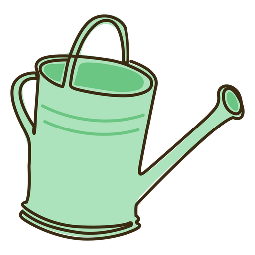 Continuous line watering can drawing PNG Design