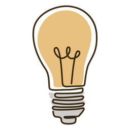 Farbe der durchgehenden Glühbirne PNG-Design