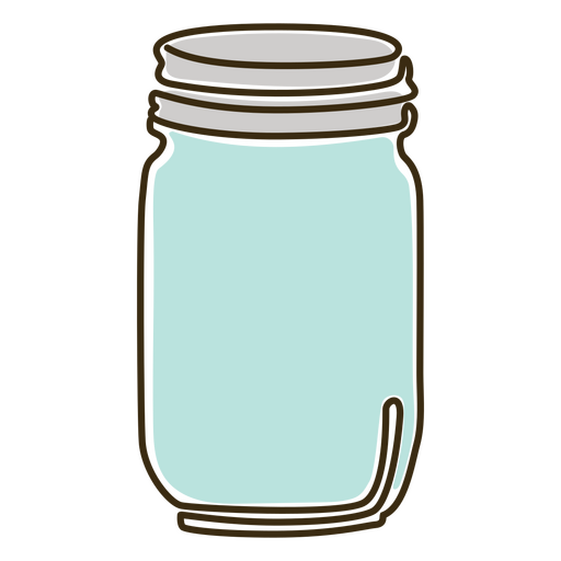 Jar color de línea continua Diseño PNG