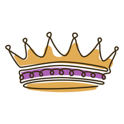 Farbe der durchgehenden Krone PNG-Design